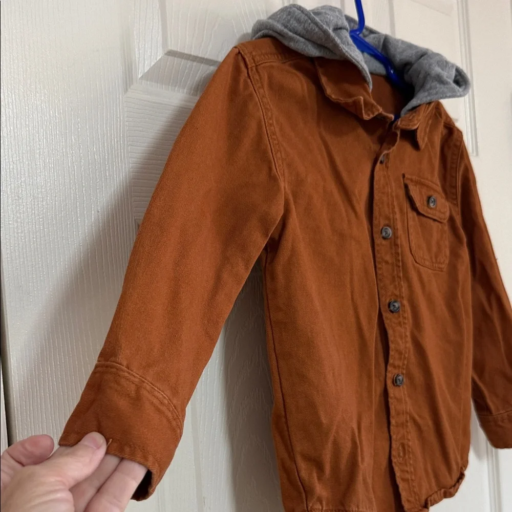Old Navy Rust Shirt with Gray Hood